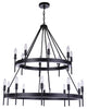 Craftmade, 54318-FB, Larrson Chandelier 18 Light Flat Black
