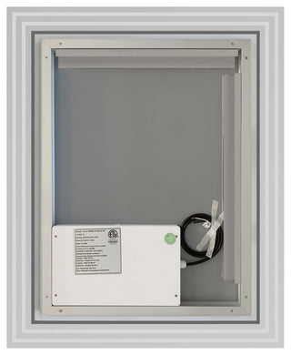 Livorno 24" Rectangle Frameless Modern LED Bathroom Vanity Mirror