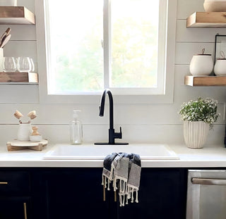 Jackson Crisp White Fireclay 33" Single Bowl Drop-In Kitchen Sink with 3 Holes