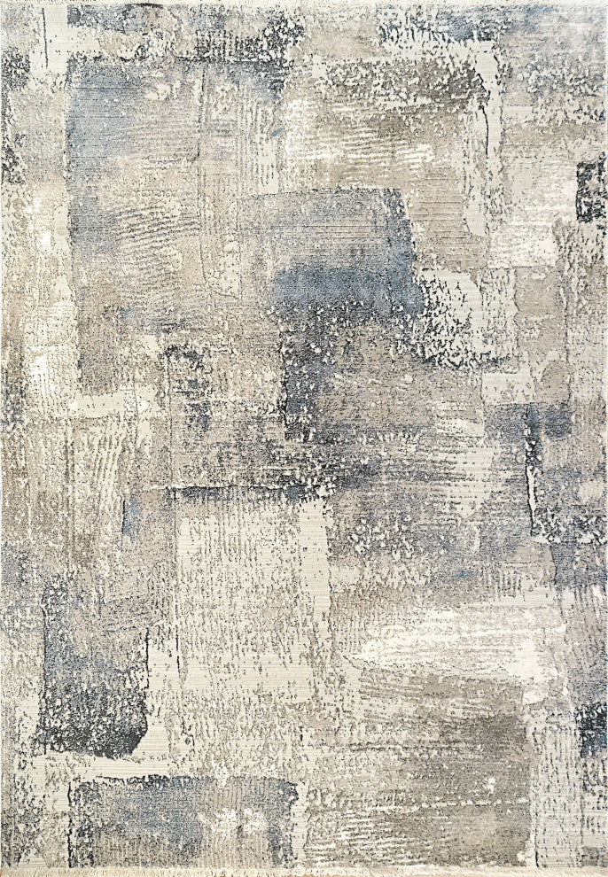 Dynamic Rugs Refine Shrink Poly Area Rug, Beige Slate, 7'x9'6"