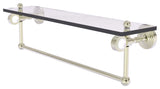 Pacific Grove 22" Glass Shelf with Towel Bar, Polished Nickel