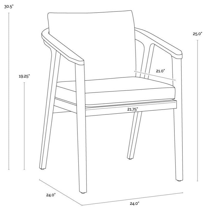 Coraline Dining Armchair, Palazzo Cream