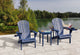 Earth Collection Adirondack Chair With phone and cup holder, Navy Blue, Two Adir