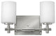 Hinkley Laurel Two Light Vanity, Polished Nickel