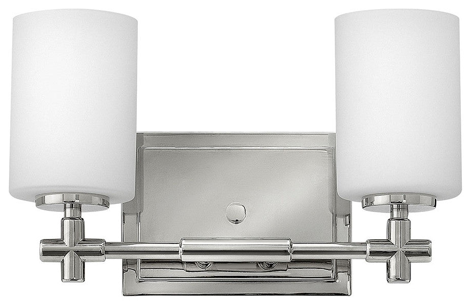 Hinkley Laurel Two Light Vanity, Polished Nickel