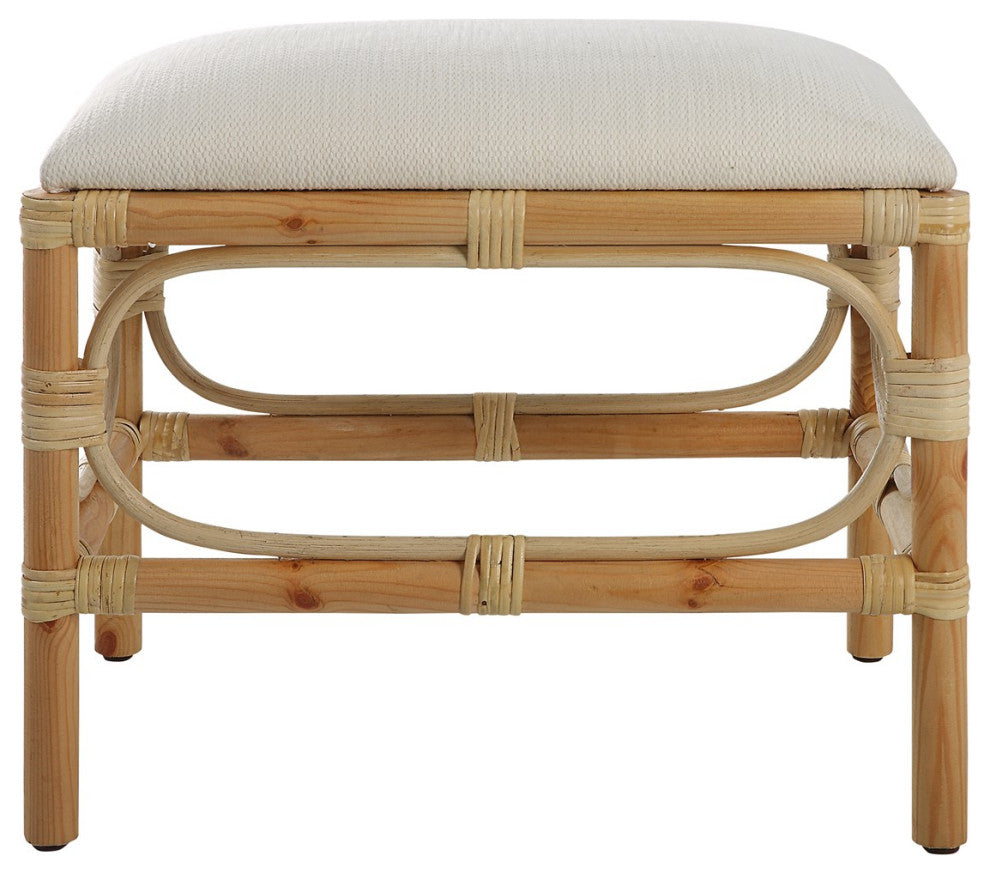 Uttermost Laguna Small White Bench 23668