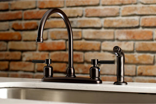 8" Centerset Kitchen Faucet, Sprayer, Oil Rubbed Bronze