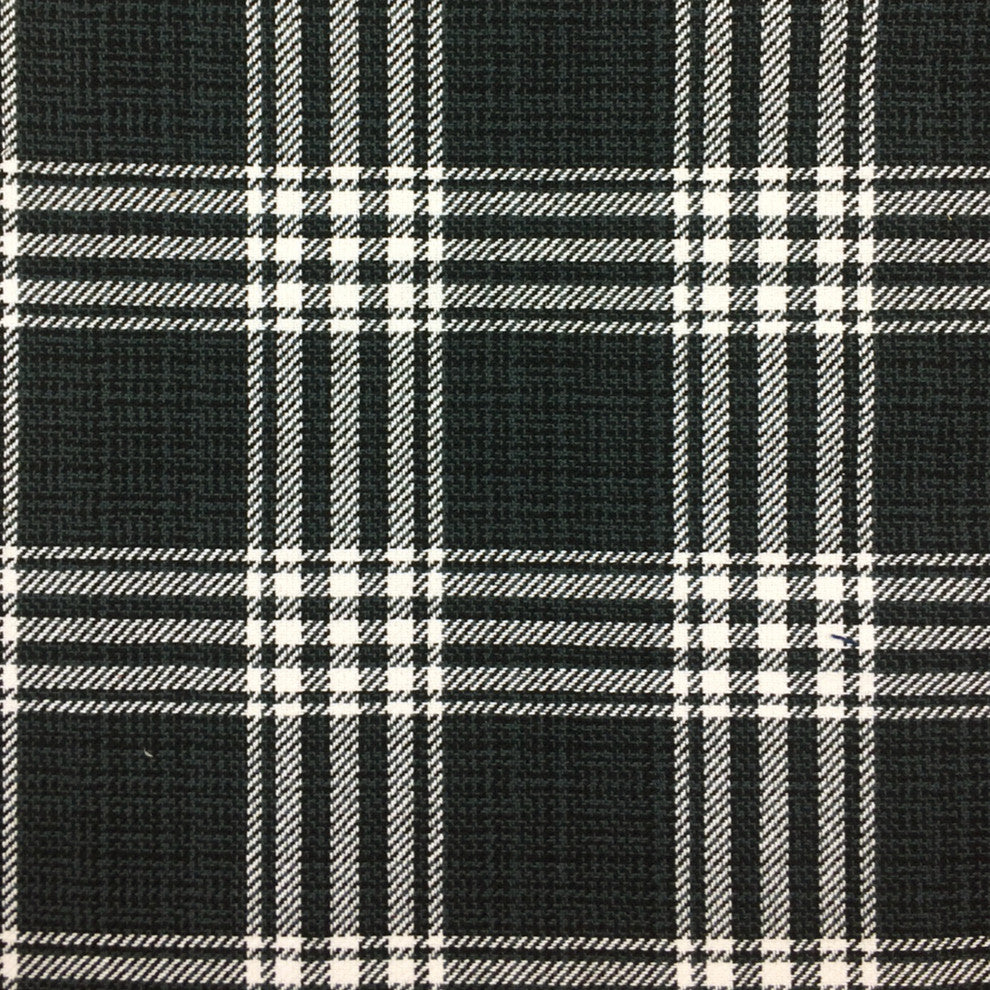 18" Decorative Pillow, Polyester Insert, Barnegat Plaid Black Sea