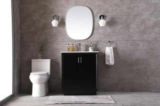 30" SIngle Bathroom Vanity, Black