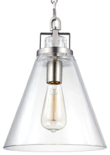 1-Light Pendant, Satin Nickel