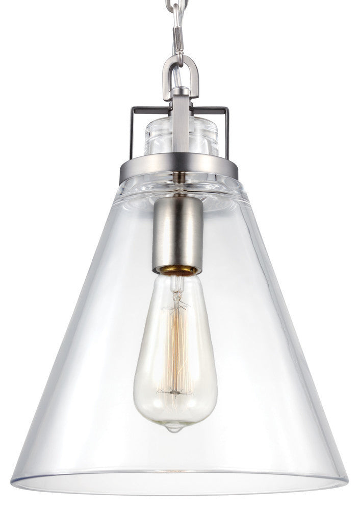 1-Light Pendant, Satin Nickel