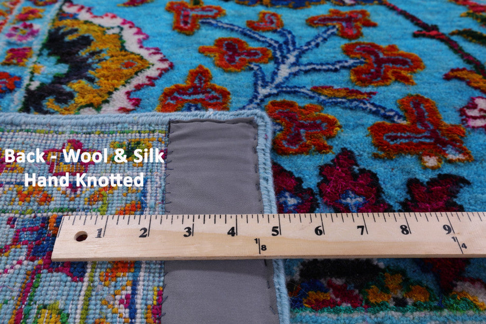Persian Handmade Wool & Silk Rug 8' 0" X 9' 11" - Q15776