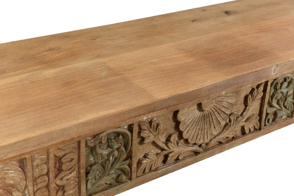 Alligator Wooden Carved Console