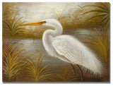 'White Heron' Canvas Art by Rio