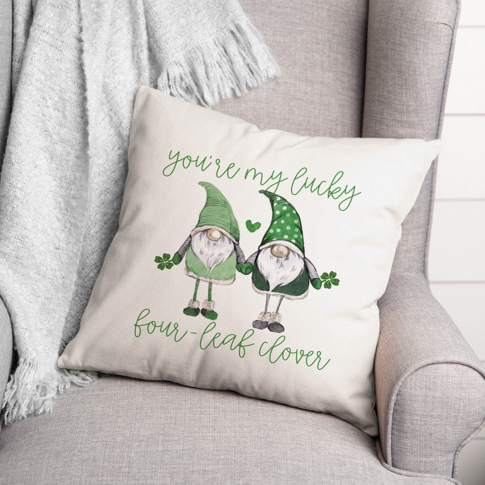 You're My Lucky Four Leaf Clover 18x18 Spun Poly Pillow