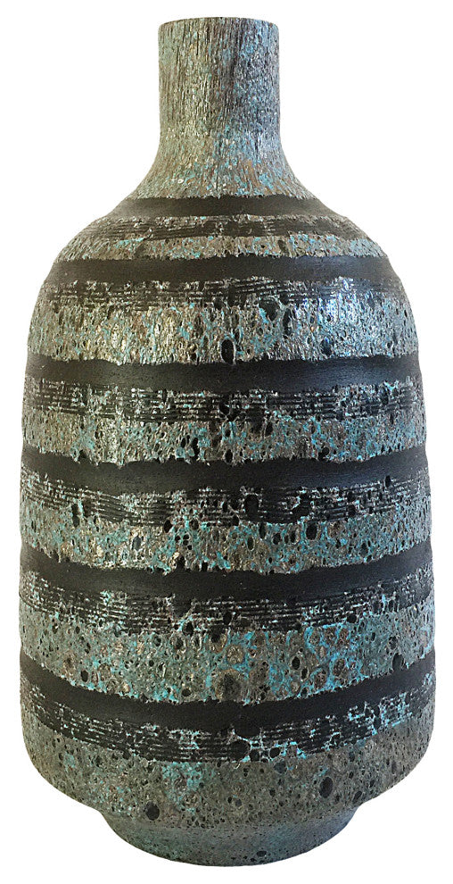 Contemporary Pontil Vase - Black