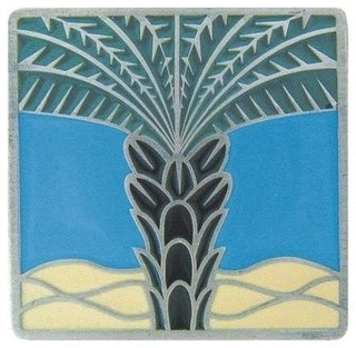 Royal Palm Knobs, Antique-Style Pewter-Pale Blue