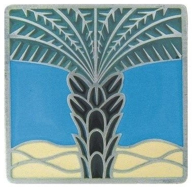 Royal Palm Knobs, Antique-Style Pewter-Pale Blue