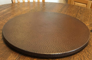 Hammered Copper Lazy Susan, Dark