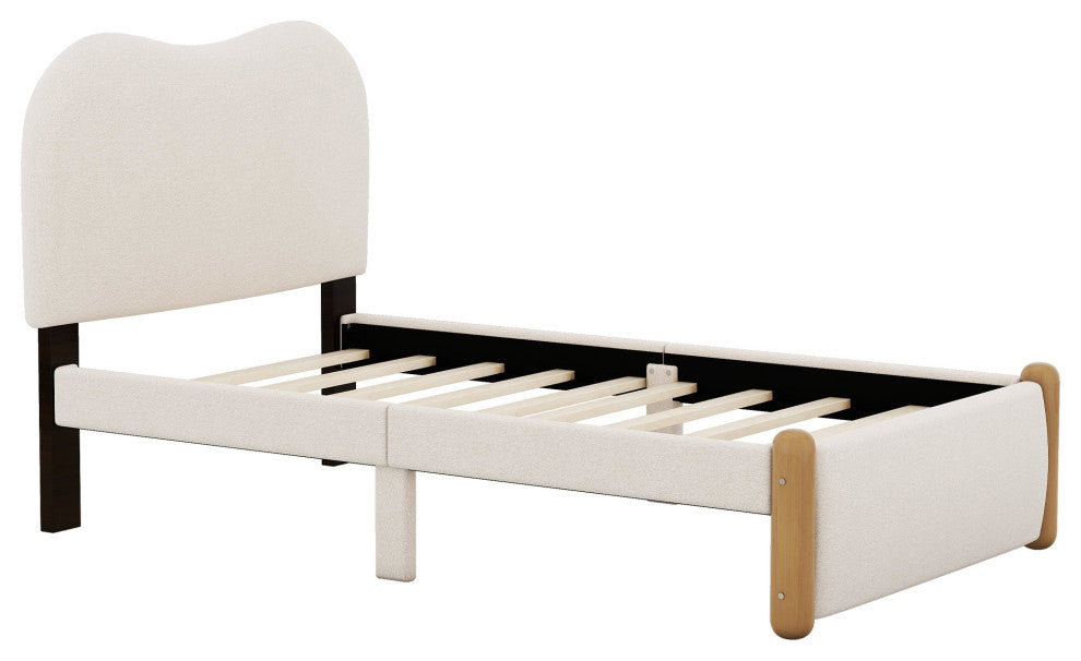 Gewnee Twin Size Upholstered Platform Bed