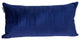 Quilted Velvet Blue Lumbar Throw Pillow