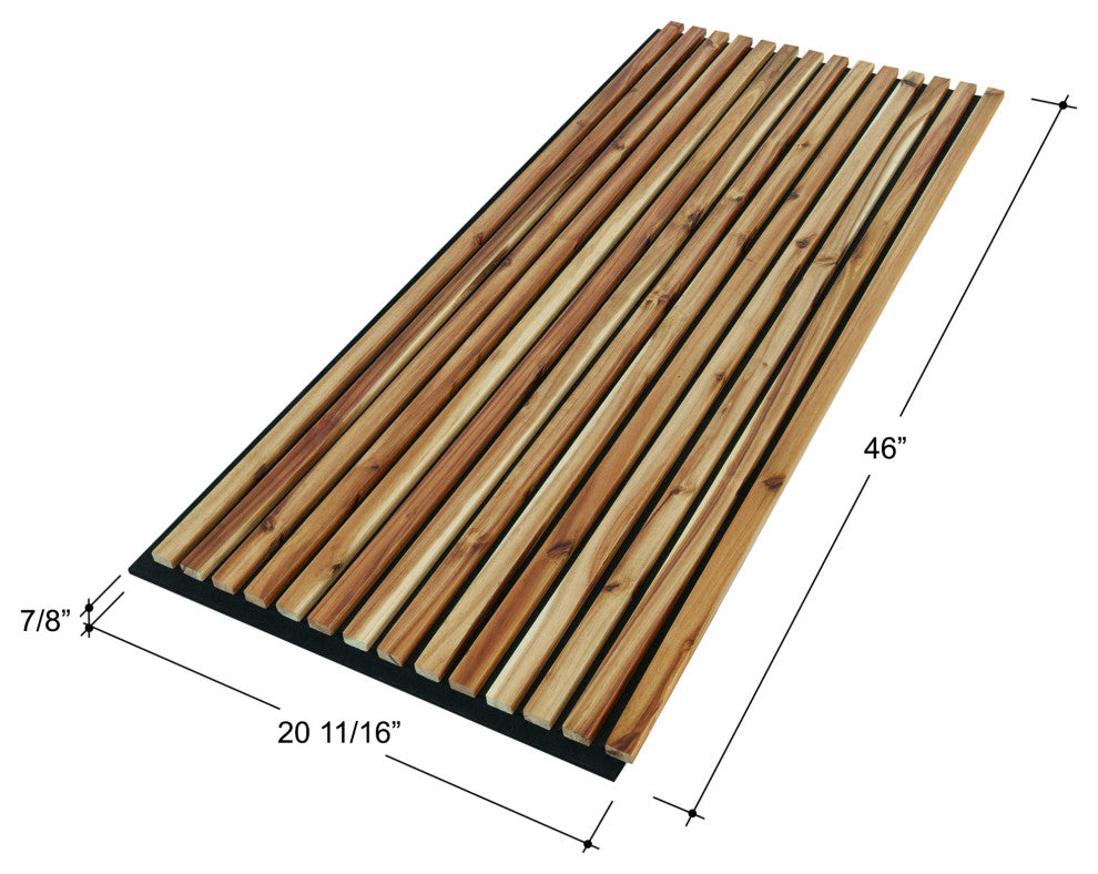 Solid Wood Slat Wall Panels | Set of 2 Wood Wall Panels  - Acacia