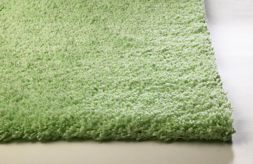 KAS Bliss 1578 Spearmint Green Shag Area Rug, 9' x 13'