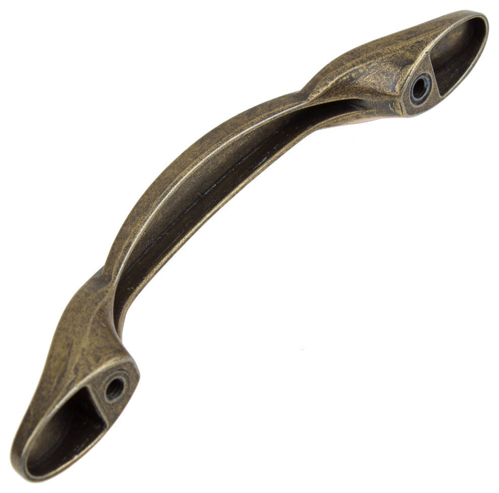 3" Center Twist Pull, Set of 3, Antique Brass