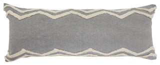 Soft Chevron Bordered Throw Pillow, 14" X 36"