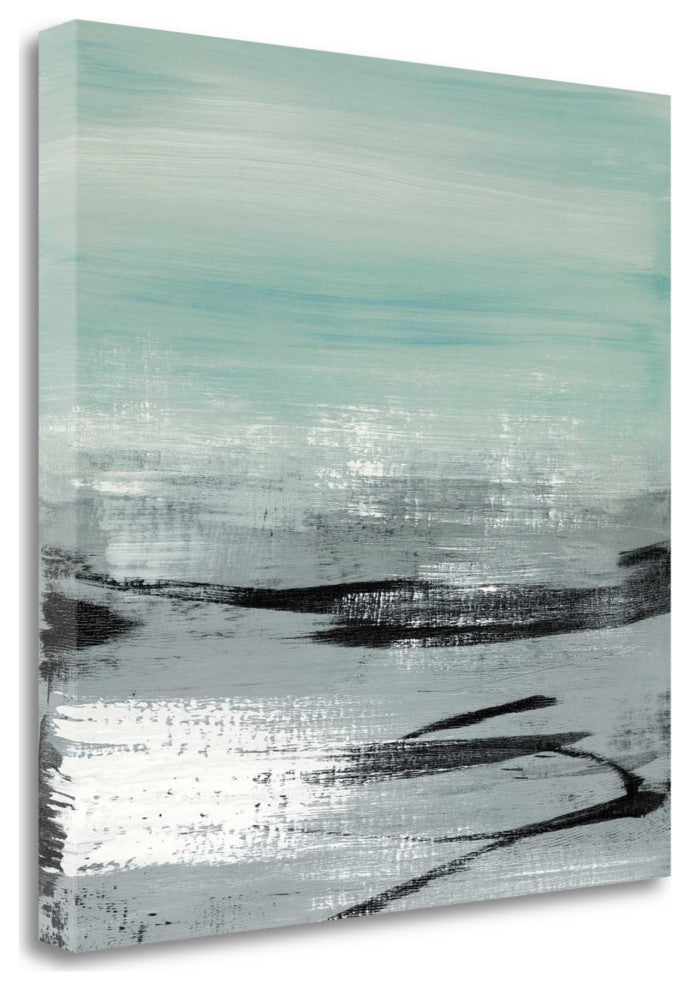 30" Abstract Beach Painting Giclee Print on Gallery Wrap Canvas Wall Art