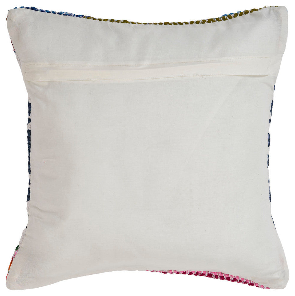 Globally Inspired Chindi Throw Pillow