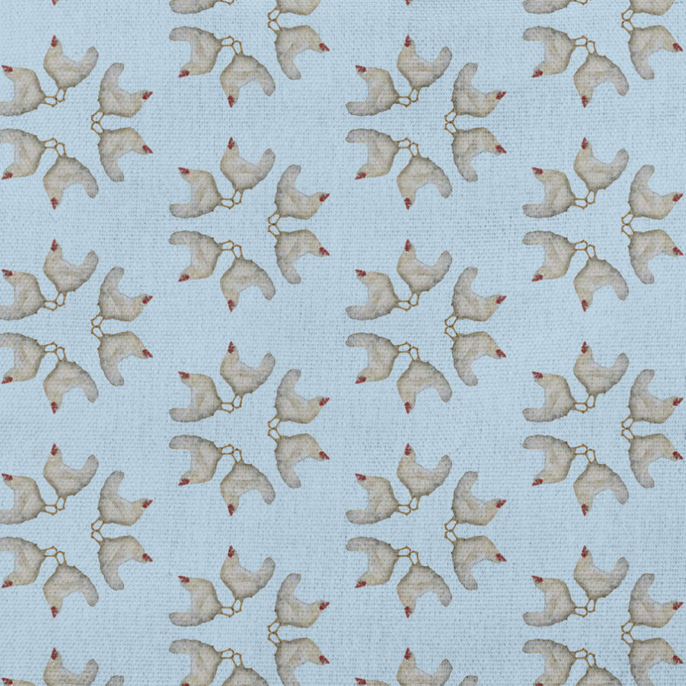 Chickens-go-round Easter Decorative Throw Pillow, After Rain Blue, 26x26"