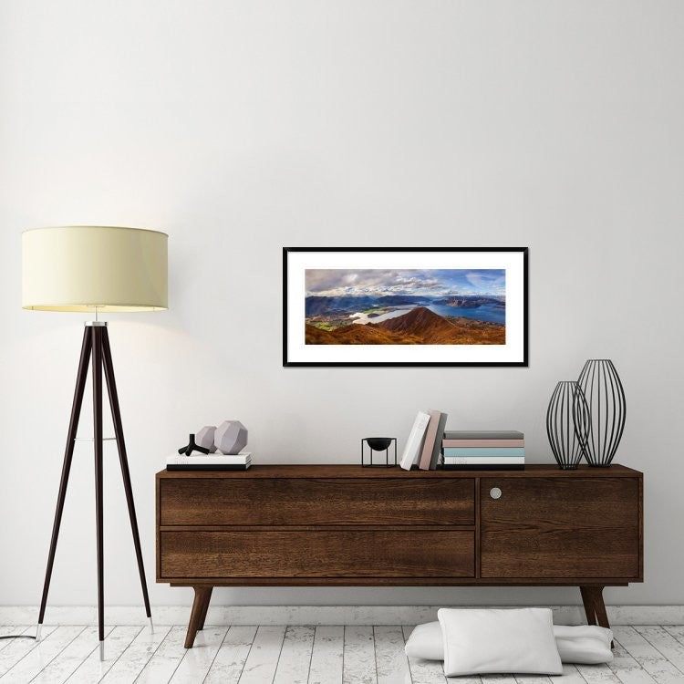 "RoyS Peak" Framed Digital Print by Yan Zhang, 44x22"