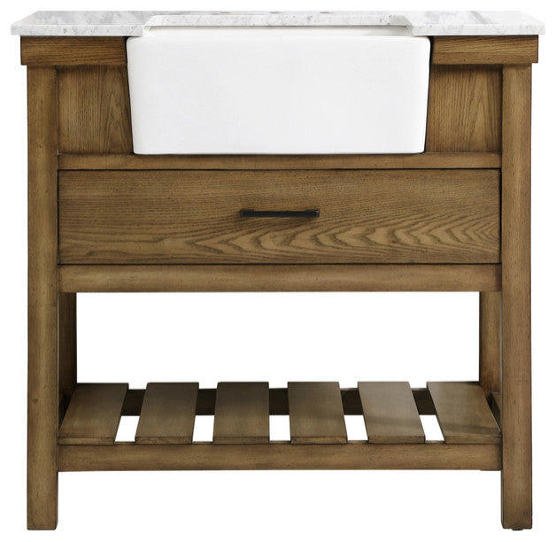 Home Living 22" Farmhouse Driftwood-Light Bathroom Vanity