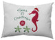 Seas and Greetings Accent Pillow, Christmas Pink, 14"x20"