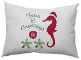 Seas and Greetings Accent Pillow, Christmas Pink, 14"x20"