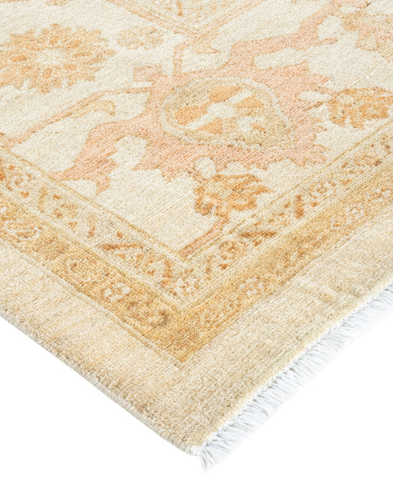Eclectic, One-of-a-Kind Hand-Knotted Area Rug Ivory, 11' 10" x 17' 8"