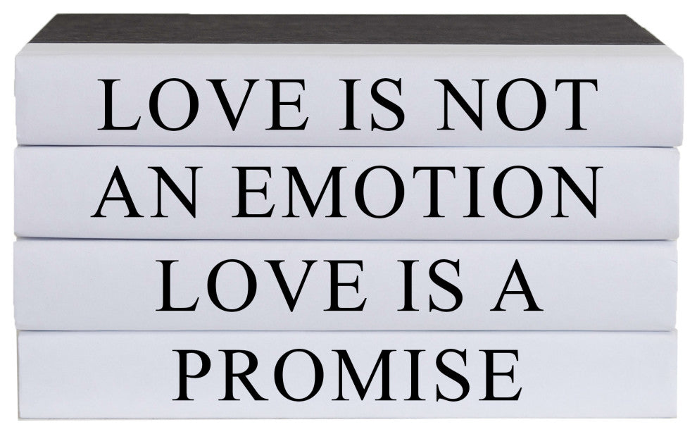 Love Is A Promise Quote Book Stack, S/4