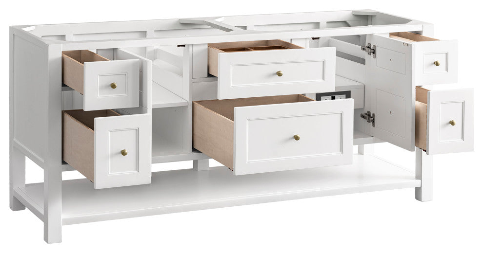 Breckenridge 72" Double Vanity, Bright White