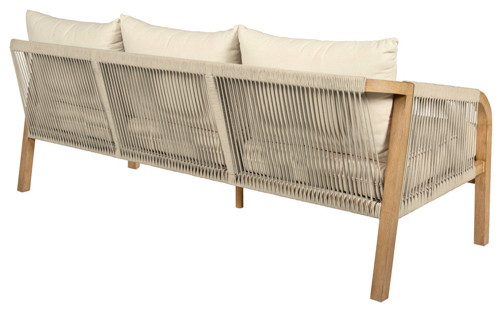 Cypress Outdoor Patio 4-Piece Conversation Set Ivory Olefin Cushions