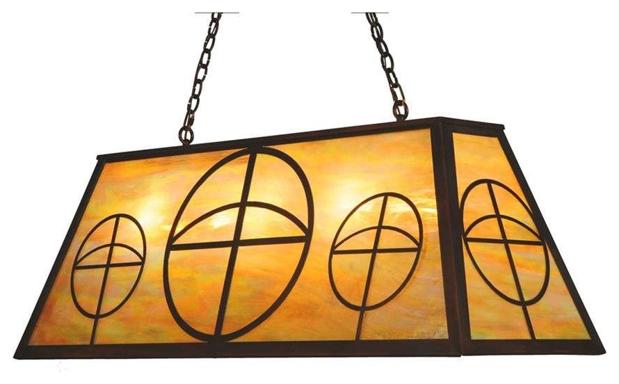 48L Circle Cross Oblong Pendant