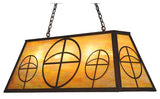48L Circle Cross Oblong Pendant