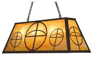 48L Circle Cross Oblong Pendant