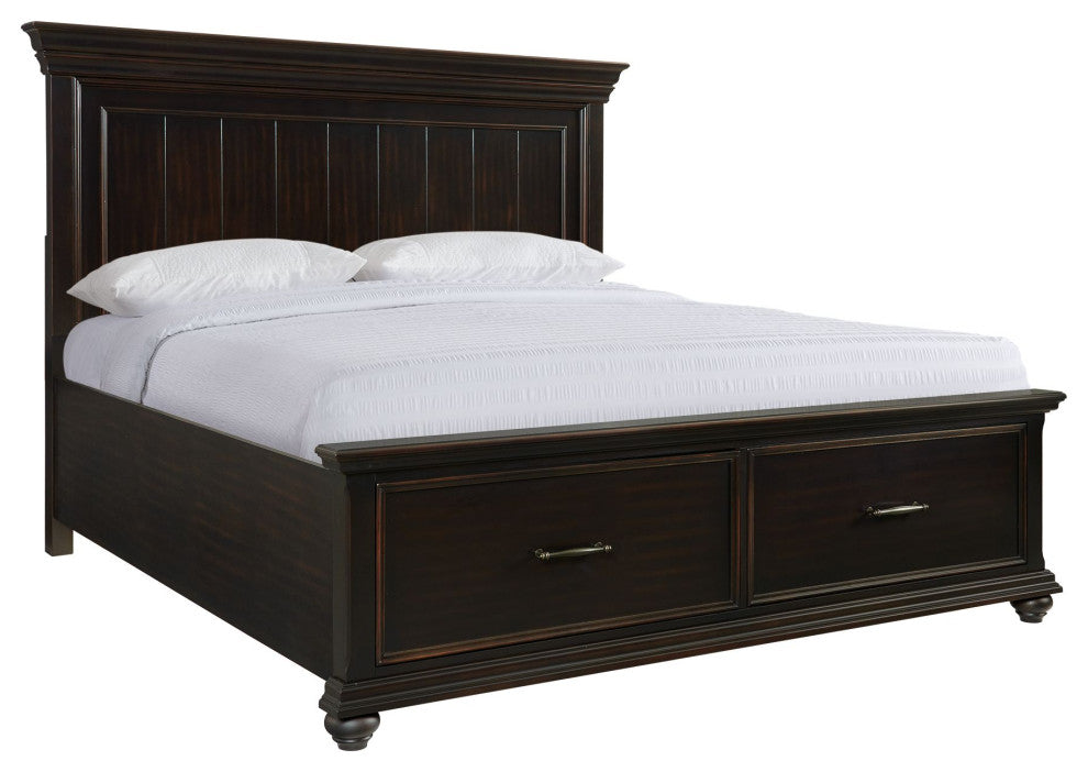 Picket House Brooks King Platform Storage 3 Piece Bedroom Set, Black