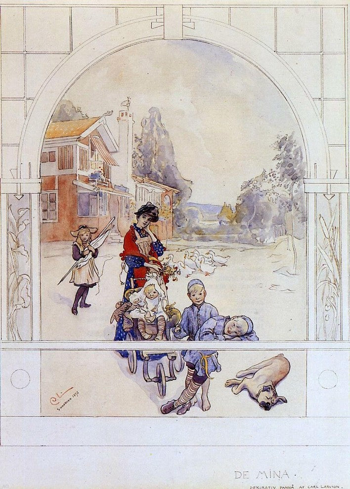 Carl Larsson My Loved Ones, Gallery Wrapped Canvas Print, 18"x27"