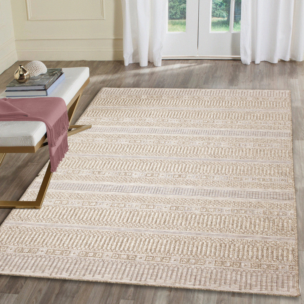 Orly Stripe Indoor/Outdoor Rug Natural 3'3"x4'11"