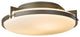 Metra Flush Mount, Dark Smoke Finish, Opal Glass