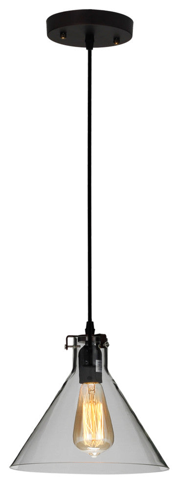 Daegal Industrial 1 Light Oil Rubbed Bronze Ceiling Pendant 9" Wide