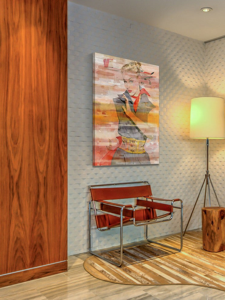 "Red Scarf" Print on Canvas, 40"x60"
