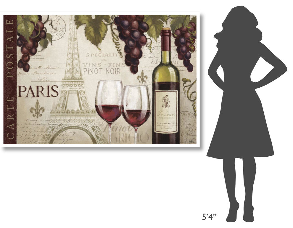 "Wine in Paris I" Digital Paper Print by Janelle Penner, 62"x42"